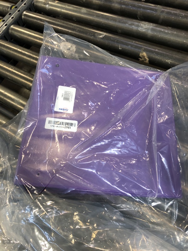 Photo 1 of Avery Heavy-Duty View 3 Ring Binder, 4 Inch One Touch EZD Rings, 4.5 Inch Spine, 1 Purple Binder (79813)