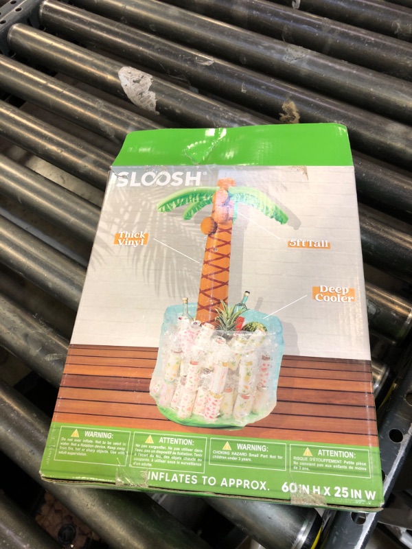 Photo 1 of JOYIN 60" Inflatable Palm Tree Cooler, Beach Theme Decor, Pool Party Decorations, Luau Hawaiian Birthday Party Supplies, Ocean Jungle Tropical Themed Summer Outdoor Drink Cooler