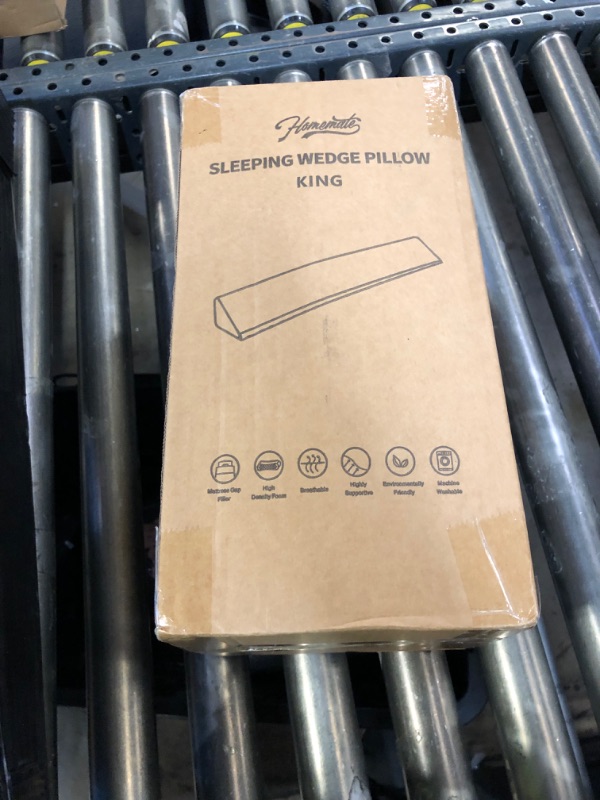 Photo 1 of Homemate King Size?76"x10"x6"? Bed Wedge Pillow for Headboard - Bed Gap Filler(0-8") - Triangle Bloster Pillow Wedge - White