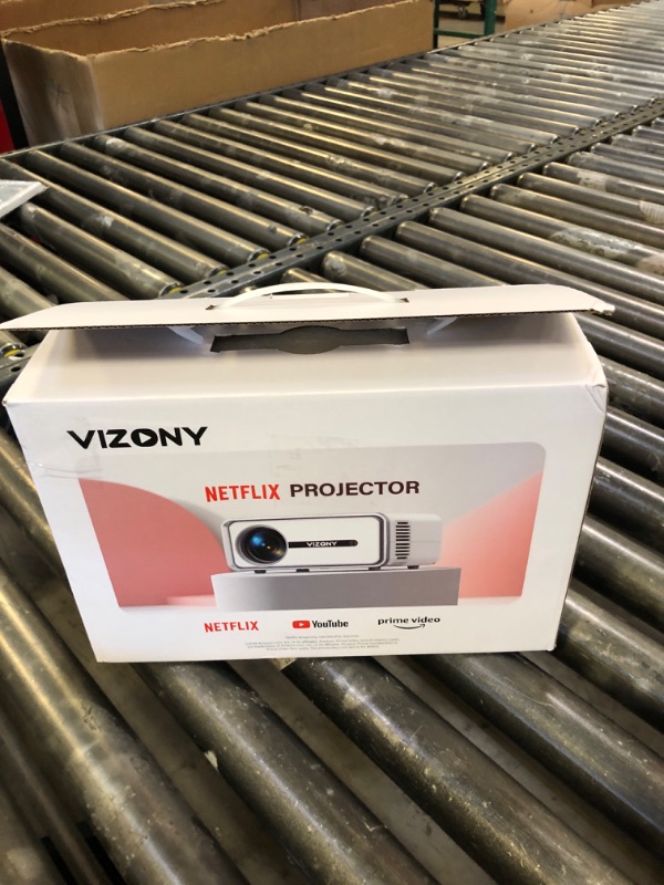 Photo 1 of [Netflix Licensed/Dolby Audio] Smart Projector with WiFi and Bluetooth, VIZONY Native 1080P Projector with Apps Built in Netflix, Youtube, Hulu, Disney+, Portable Mini Projector for Indoor/Outdoor