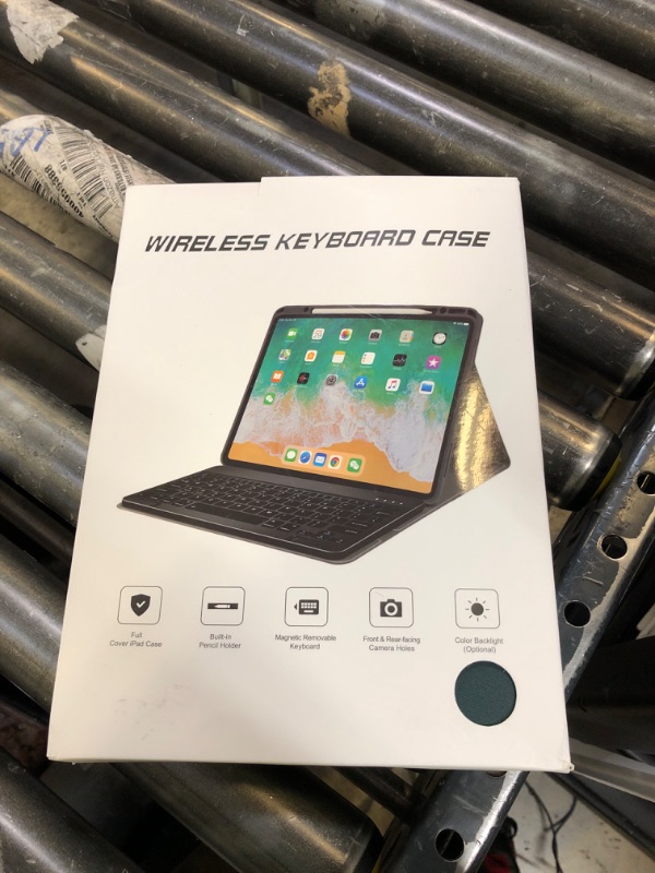 Photo 1 of OPAKIT Keyboard Case for iPad 9.7 6th 2018/5th gen 2017/ Air 2-7 Color Backlit Detachable Wireless Keyboard - 360° Rotatable Magnetic Detachable Slim Folio Cover with Pencil Holder (Teal)