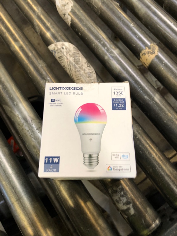 Photo 1 of Lightinginside Smart Light Bulbs 100W Equiv., 1350LM 11W Smart Bulb Works with Alexa/Google Home/Smart Life, A19 E26 RGBCW Color Changing, No Hub Required, 2.4G WiFi Bluetooth Bulb, ETL Listed, 4PCS