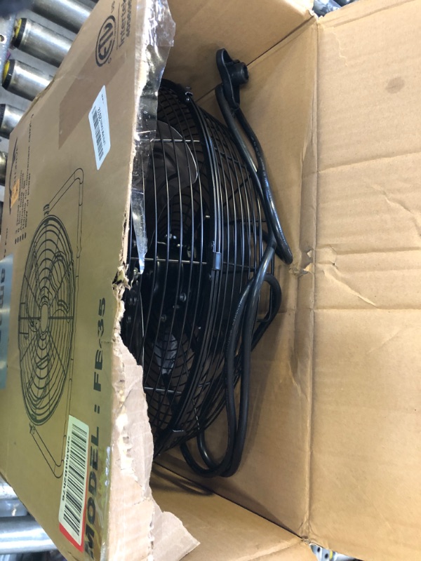 Photo 1 of Tech Drive High Velocity Floor Fan,14 inch Heavy Duty Metal Industrial Fans,3 Powerful Speed,360° Adjustable Tilting and All Metal Construction,Black
