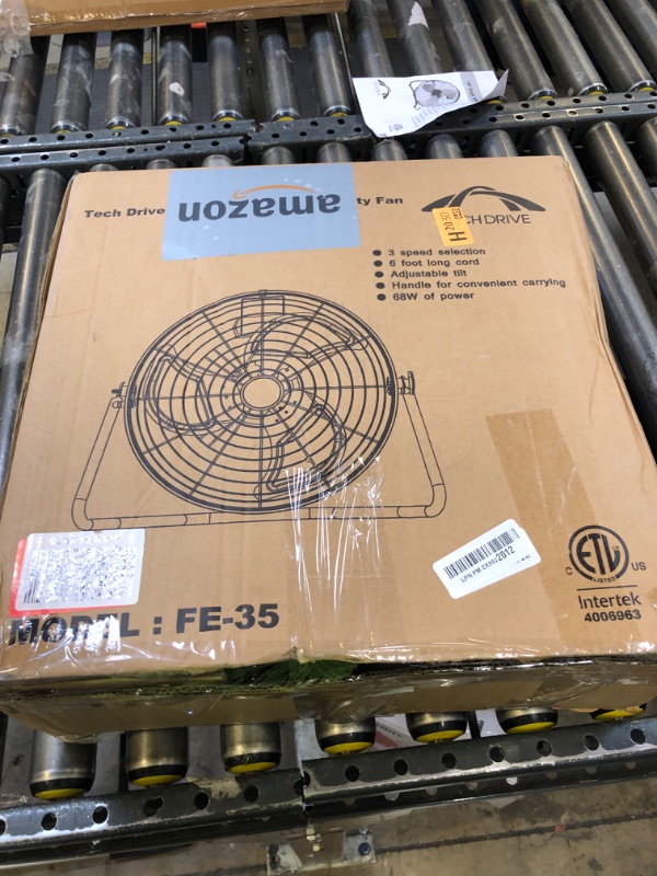 Photo 1 of Tech Drive High Velocity Floor Fan,14 inch Heavy Duty Metal Industrial Fans,3 Powerful Speed,360° Adjustable Tilting and All Metal Construction,Black