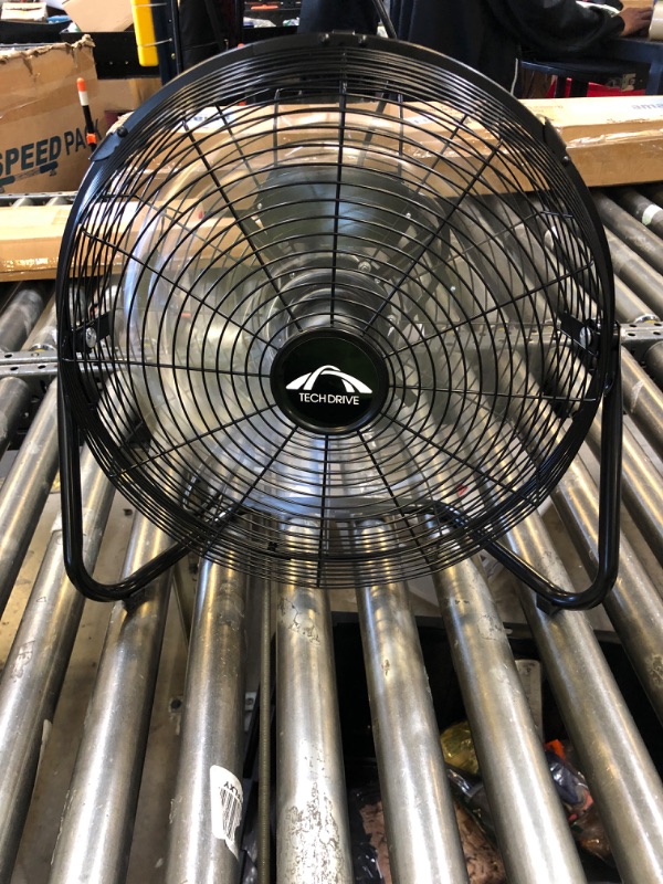Photo 1 of Tech Drive High Velocity Floor Fan,14 inch Heavy Duty Metal Industrial Fans,3 Powerful Speed,360° Adjustable Tilting and All Metal Construction,Black