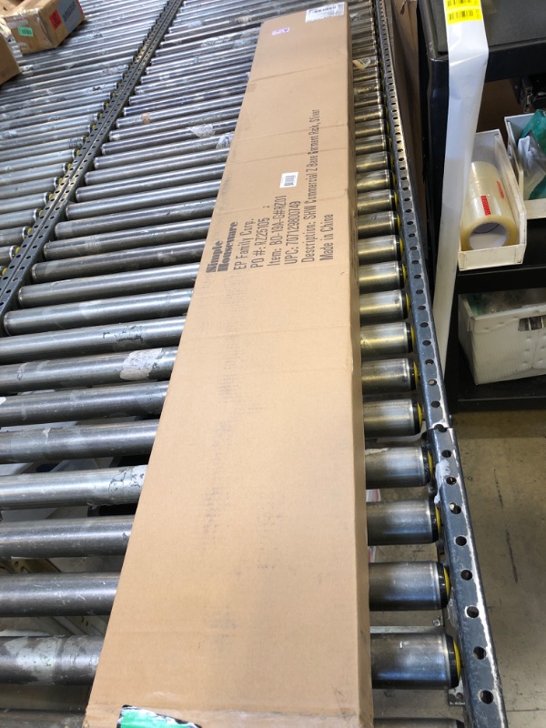 Photo 1 of Simple Houseware Industrial Grade Z-Base Garment Rack, 500lb Load with 62 Inches Extra Long Bar, Gray