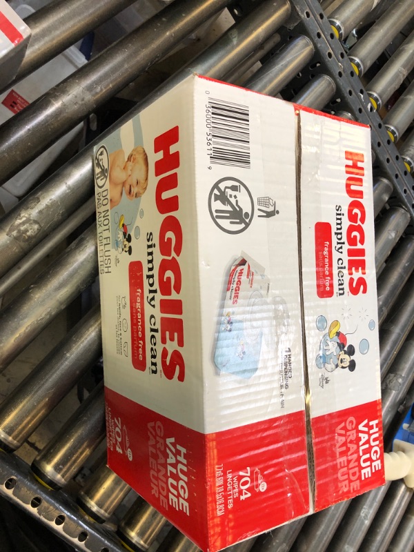 Photo 1 of Huggies Simply Clean Unscented Baby Diaper Wipes, 11 Flip-Top Packs (704 Wipes Total), Packaging May Vary