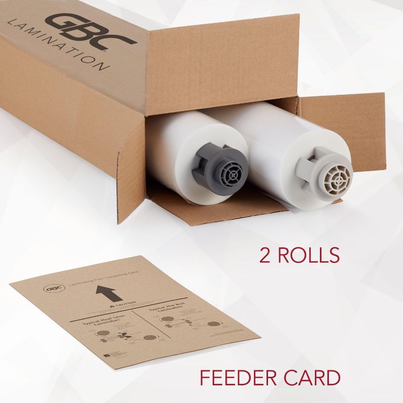 Photo 1 of GBC Thermal Laminating Film, Rolls, Ultima 65 EZLoad, Nap I, 1.5 mil, 27" x 500', 2-Pack (3126061EZ)
