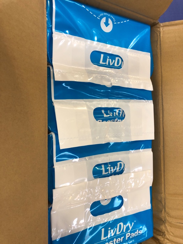 Photo 1 of LivDry Incontinence Booster Pads, Use with Adult Diapers for Women and Men, Extra Comfort Softness, Disposable Pad (160 Count, Regular Length)