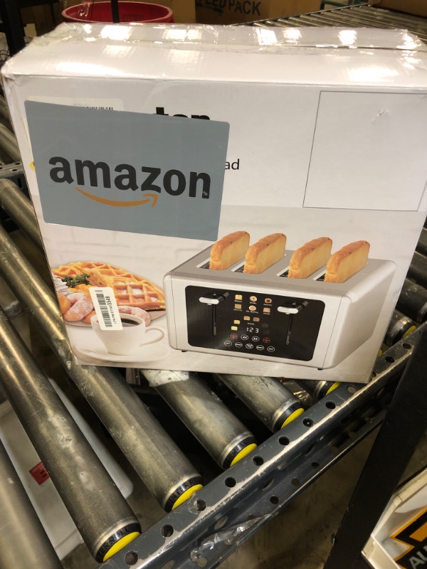 Photo 1 of WUNLY 4 Slice Toaster, Touchscreen & Dual Independent Control Panel?5 Basic Functions & Digital Countdown Toasters, 6 Shade Settings?6 Bread Types, Smart Bread Maker Mute/Screen-Off,Platinum