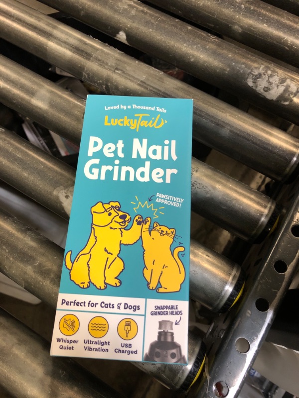 Photo 1 of LuckyTail Pet Nail Grinder for Dogs and Cats - Super Quiet and Low Vibration Electric Dog Nail Grinder with 2 LED Lights - USB Rechargeable and Cordless - 2 Speeds - Small to Large Pets - Teal