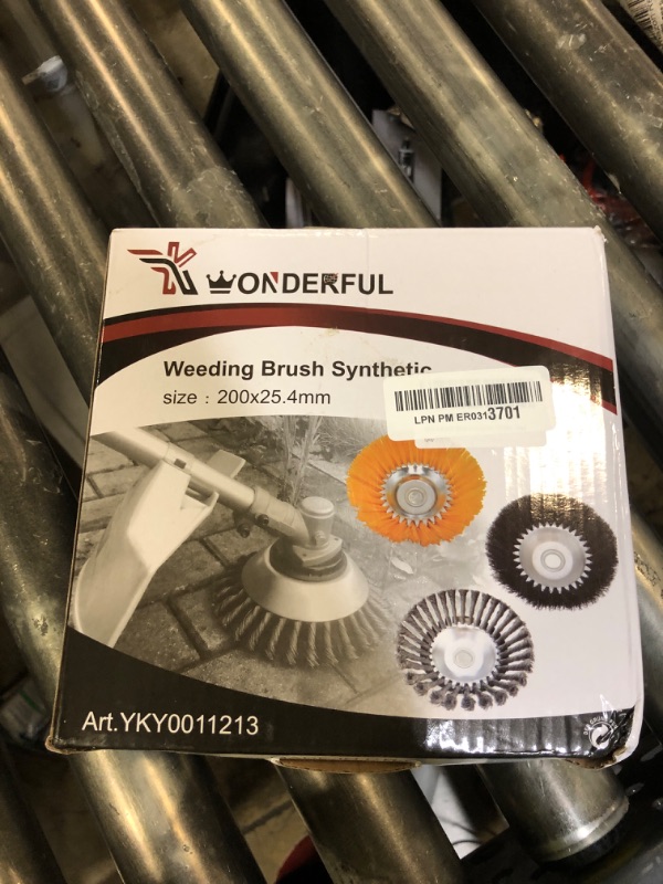 Photo 1 of 8 Inch Steel Wire Weed Eater Blades, Universal Weed Eater Attachments, Brush Cutter Trimmer Blade with Universal Adapter Kits, Unbreakable Wired Weed Eater Head Replacement for Removing Moss Weed Rust