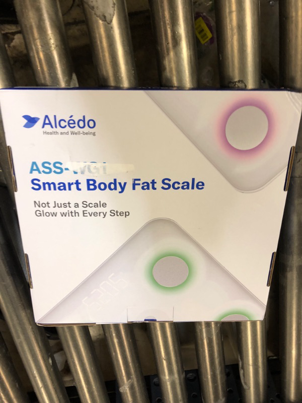 Photo 1 of Alcedo Smart Body Fat Scale, Digital Scale with BMI, Fat Percentage, Muscle Mass, Color-Changing with Weight Variation, 400 lb, Bluetooth