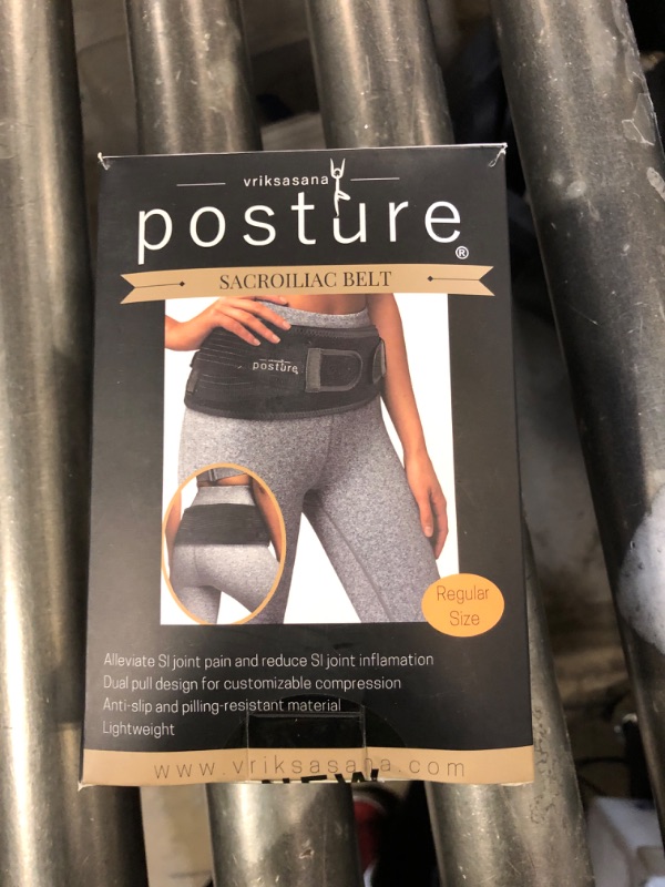 Photo 1 of Vriksasana Posture Sacroiliac Hip Belt for Women and Men That Alleviates Sciatic, Pelvic, Lower Back, Leg and Sacral Nerve Pain Caused by Si Joint Dysfunction| Trochanter Brace (Regular, Black)