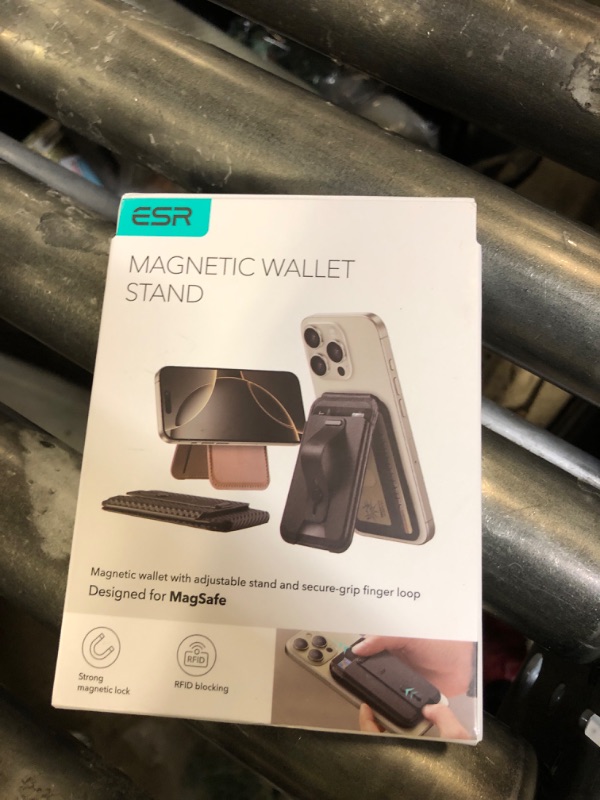Photo 1 of ESR for MagSafe Wallet, 5 Card Holder with Adjustable Stand, RFID-Blocking, Magnetic Wallet for iPhone 17/16/15/14/13/12 and Selected Samsung Devices, Not for Mini and Find My Compatible, Brown