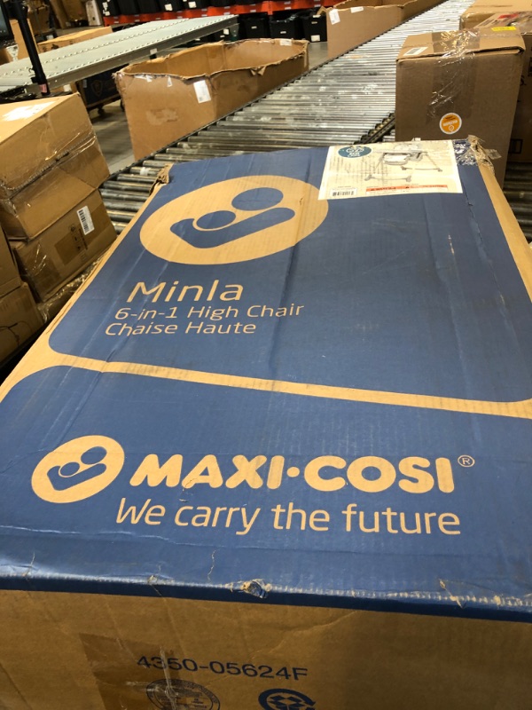 Photo 1 of Maxi-Cosi Minla 6-in-1 High Chair for Babies & Toddlers, Portable Foldable Highchair, EcoCare Fabric, 9 Heights, 5 Reclines, 4 Tray Positions, Classic Slate