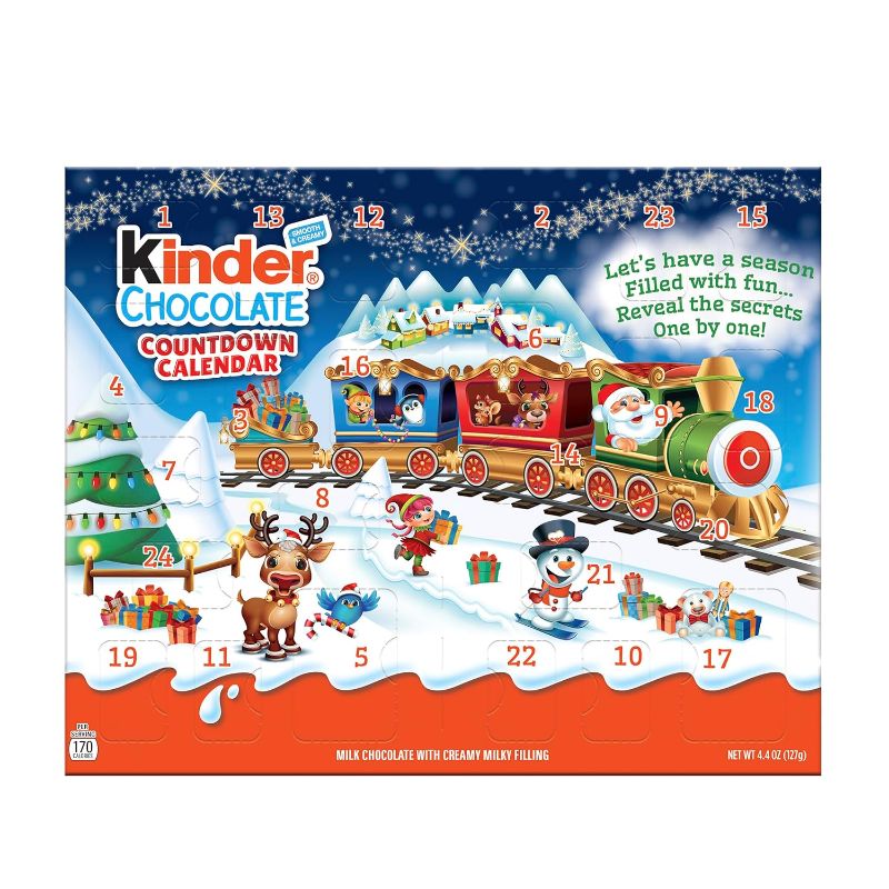 Photo 1 of Kinder Chocolate Countdown Calendar,, Individually Wrapped Chocolate Candy, 2025 Advent Calendar, 
