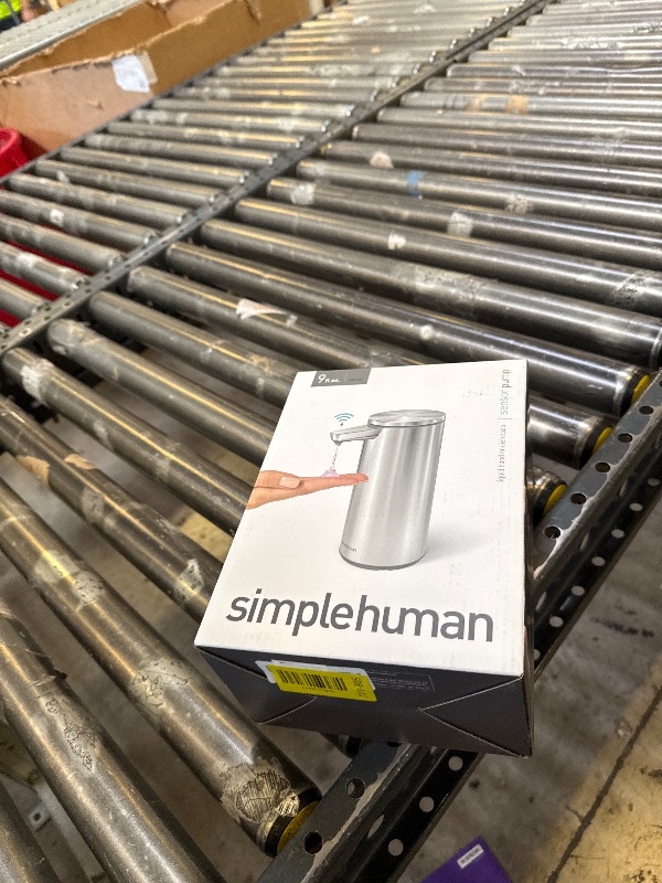 Photo 1 of simplehuman 9 oz. Touch-Free Automatic Rechargeable Sensor Pump, Brushed Stainless Steel, New