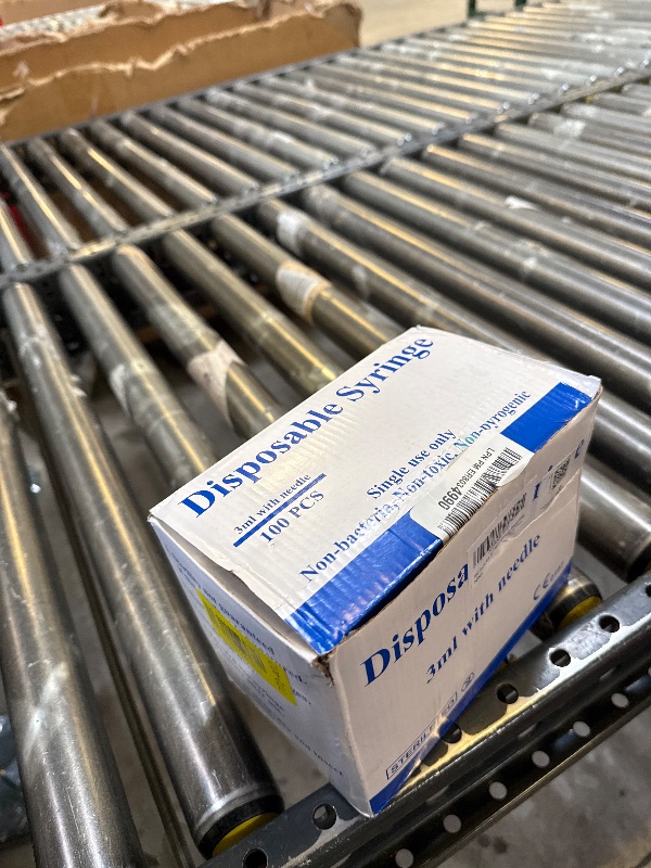 Photo 1 of 100 Pack 3ml 3cc Plastic Luer Lock Syringe with 18Gauge and Cap, Individually Sealed Wrapped, for Scientific Labs, Measuring Liquid, Refilling or Dispensing