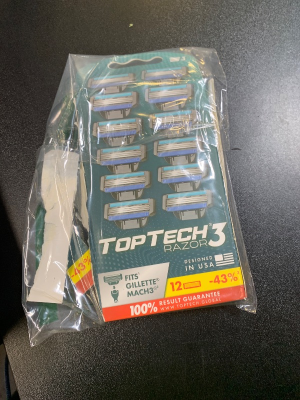 Photo 1 of Razor 3 for Men - Replaceable Cartridges for Manual Shaving Razor - 3-Blade Technology Refills - Fits Gillette Mach3 - Soft Shave Sharp Blades - Cost-effective Refill (12 refills)