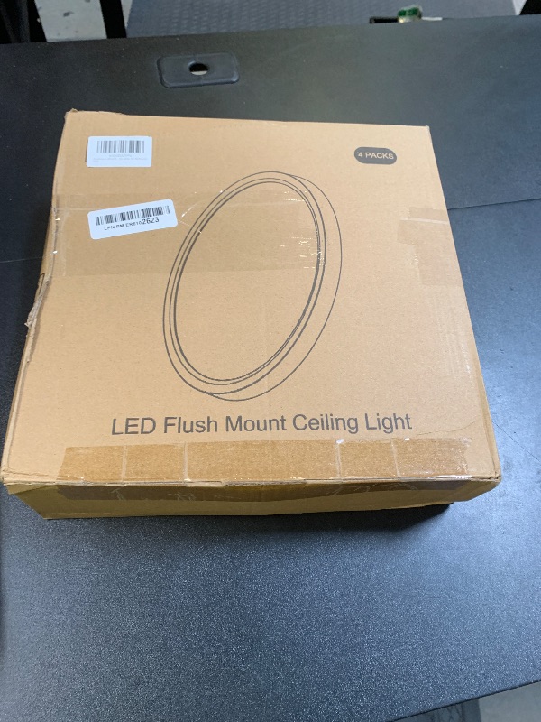 Photo 1 of Brightever 4Pack LED Flush Mount Ceiling Light Fixture, 12 Inch 24W, Super Slim 0.67 Inch, 3200LM, Dimmable & 2700K-6500K 5 Color Selectable LED Ceiling Lights for Bedroom