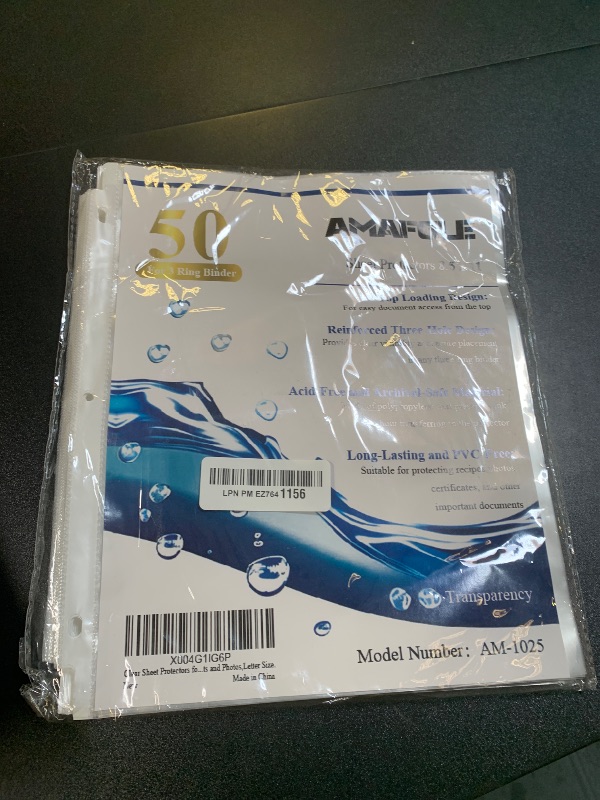 Photo 1 of Clear Sheet Protectors for 3 Ring Binder, Plastic Sleeves for Paper 8.5x11, Heavy Duty Page Protectors for 3 Ring Binder, Top Loading Paper Protector for Documents and Photos,Letter Size.