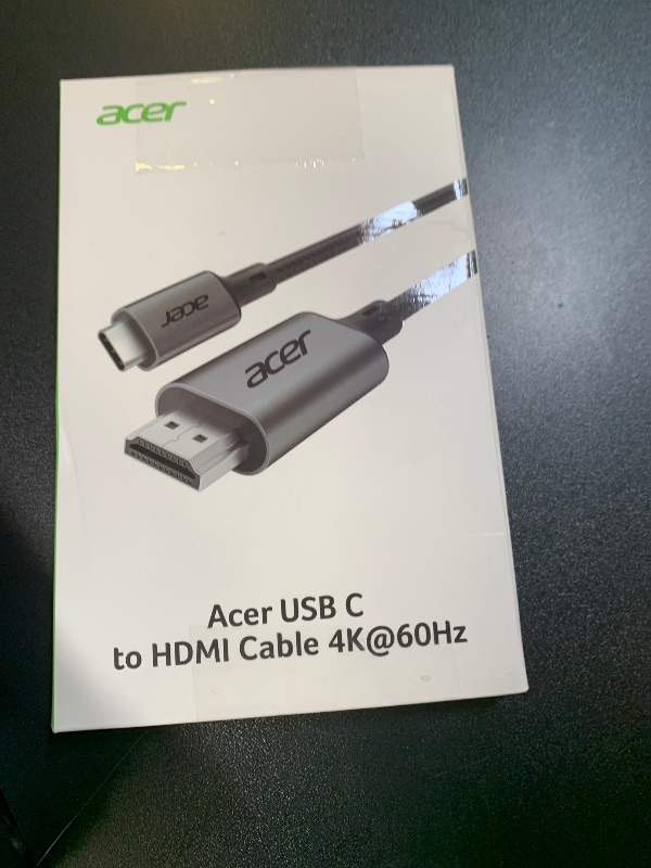 Photo 1 of Acer USB C to HDMI Cable for Home Office 6.6FT (4K@60Hz), High-Speed Type C to HDMI 2.0 Braided Cord, Thunderbolt 4/3 Compatible with MacBook, iPhone 16/15 Pro/Max, iMac, iPad Pro, Galaxy S24, Surface