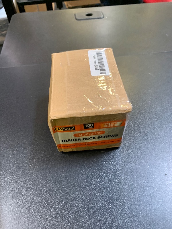 Photo 1 of 1/4-20 x 2-1/2" Flat Head Thread Cutting Self Drilling Deck Screws, Type 7, Star Drive T-30, Steel Floorboard Thread Cutting Screws for Wood & Metal-100 Pack
