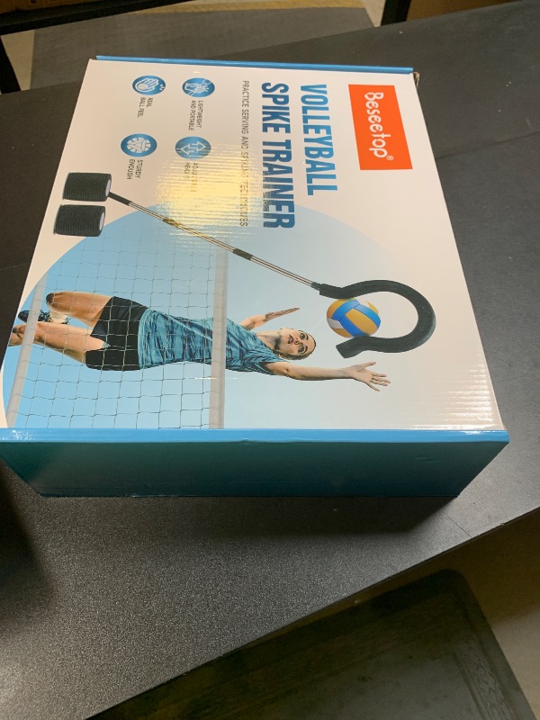 Photo 1 of Volleyball Spike Trainer with Adjustable Height & Real Ball Feel - Hitting Training Equipment for Spiking,Jumping, and Serving Practice -Lightweight,Non-Slip Design/Durable- Perfect for Beginners/Pros
