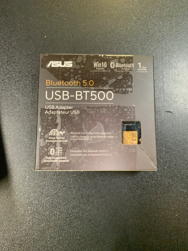 Photo 1 of ASUS USB-BT500 Bluetooth 5.0 USB Adapter with Ultra Small Design, Backward Compatible with Bluetooth 2.1/3.x/4.x
