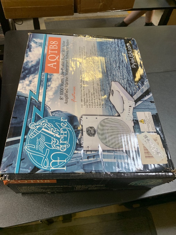 Photo 1 of Lanzar 8" Subwoofer, 1000W Low-Profile Marine Waterproof Car Subwoofer with Built-in Amplifier, Adjustable Bass Boost, Remote Level Control, RCA Input, Phase Shift (14.5" x 9.5" x 3")