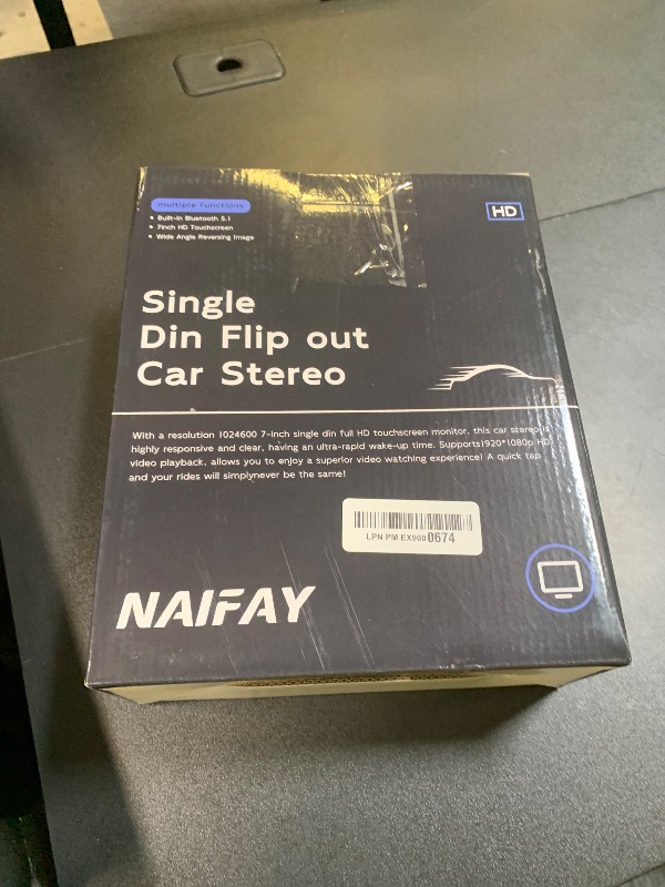 Photo 1 of Naifay Single Din Car Stereo with Dash Cam & Backup Camera, 7INCH Flip Out Single Din Touchscreen Car Stereo with Apple Carplay & Android Auto, Car Audio Receivers Bluetooth Mirrorlink FM Car Radio