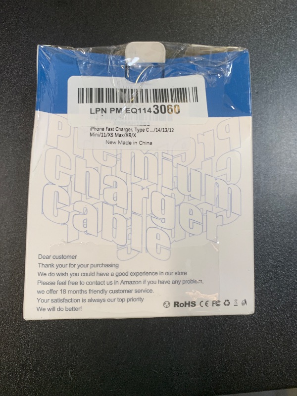 Photo 1 of iPhone Fast Charger,Type C Wall Charger Block Plug and 10ft USB C to Lightning Charging Cable Cord Long,Power Adapter Cube Brick Box for Apple iPhone 14 Pro Max/14 Plus/14/13/12 Mini/11/XS Max/XR/iPad