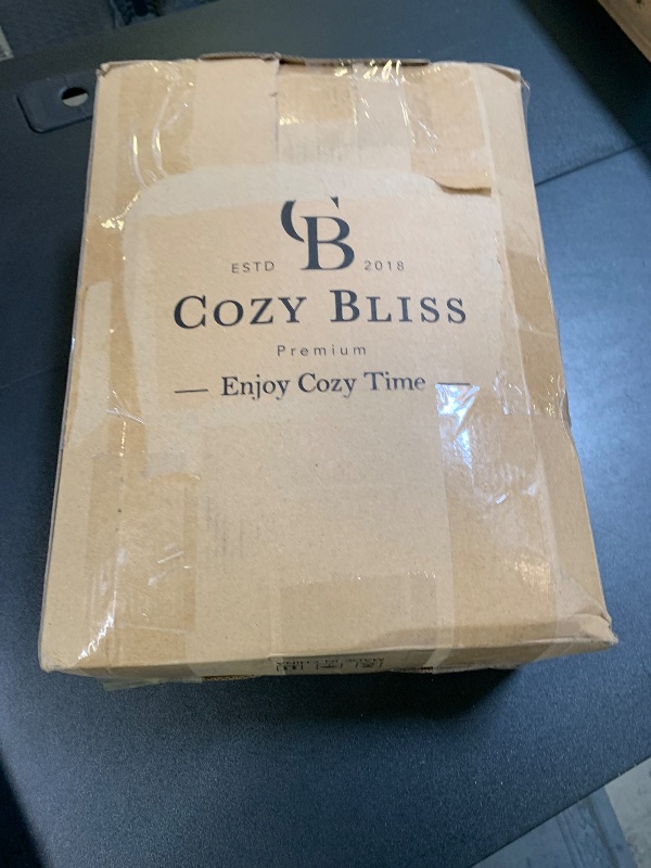 Photo 1 of Cozy Bliss Faux Fur Throw Blanket for Couch, Cozy Warm Plush Striped Blanket for Sofa Bedroom Living Room, 60 * 80 Inches Navy Blue