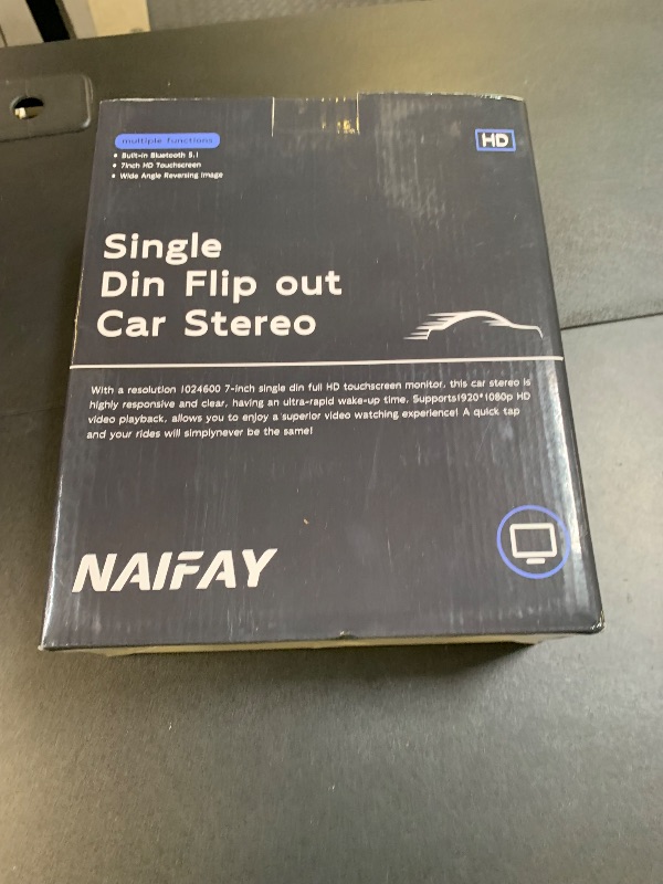 Photo 1 of Naifay Single Din Car Stereo with Dash Cam & Backup Camera, 7INCH Flip Out Single Din Touchscreen Car Stereo with Apple Carplay & Android Auto, Car Audio Receivers Bluetooth Mirrorlink FM Car Radio