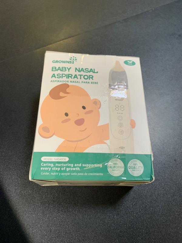 Photo 1 of GROWNSY Nasal Aspirator for Baby, Upgraded 5 Suction Levels Baby Nose Sucker, IPX7 Waterproof Electric Nose Suction for Baby, Booger Sucker for Toddlers with Automatic Cleaning &Music &Light Functions