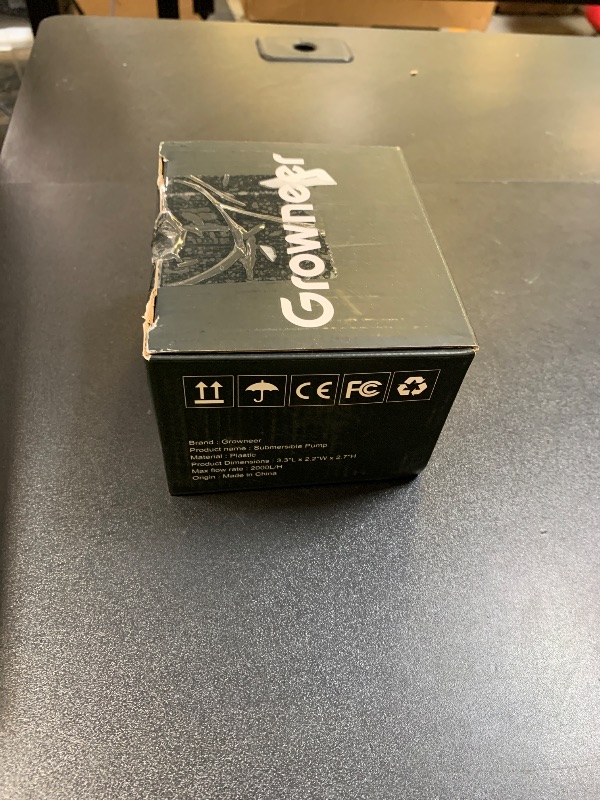 Photo 1 of GROWNEER 550GPH Submersible Pump 30W Fountain Water Pump, 2000L/H, with 7.2ft High Lift, 3 Nozzles for Aquarium, Fish Tank, Pond, Hydroponics, Statuary