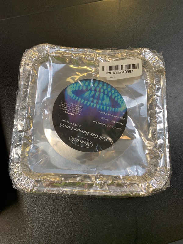 Photo 1 of MOACOCK 50 Pack Aluminum Foil Square Stove Burner Covers Disposable Heavy Thick Quality Bib Liners Drip Pans Gas Range Top Protectors 8.5”