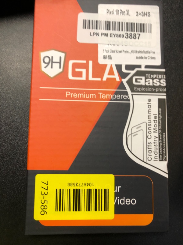 Photo 1 of 3 Pack Glass Screen Protector for Google Pixel 10 Pro XL [6.8 inch] with 3 Pack Camera Lens Protector, 9H Tempered Glass, Fingerprint Unlock, HD Ultra-thin Bubble-Free