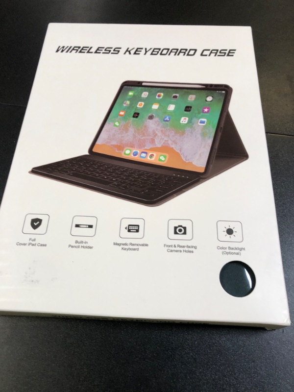 Photo 1 of Keyboard Case for iPad 9th/8th/7th Generation 10.2 inch 2021/2020/2019 & ipad Pro 10.5-inch & ipad Air 3 2019-Backlit Detachable keyboard 360° Rotatable Folio Cover with upper pencil holder-(Teal)