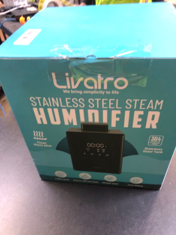 Photo 1 of 3L Stainless Steel Warm Mist Humidifier with Easy Clean and Warm Steam Function, Healthy Air Mist Humidifiers for Bedroom Living Room, with Sleep Mode and Auto-off Setting