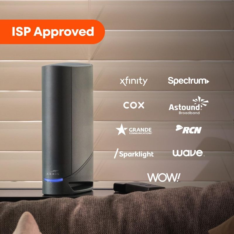 Photo 1 of ARRIS (G18) - Cable Modem Router Combo - Fast DOCSIS 3.1 Gigabit WiFi 6 (AX3000), Approved for Comcast Xfinity, Cox, Spectrum & More, 1 Gbps Max Internet Speeds