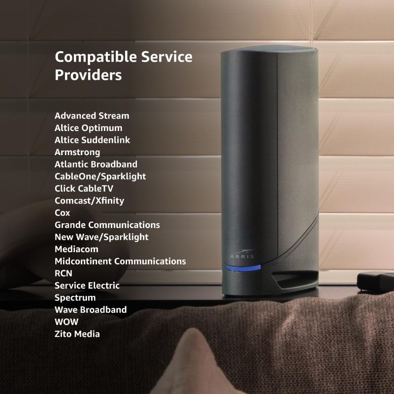 Photo 1 of ARRIS (G18) - Cable Modem Router Combo - Fast DOCSIS 3.1 Gigabit WiFi 6 (AX3000), Approved for Comcast Xfinity, Cox, Spectrum & More, 1 Gbps Max Internet Speeds