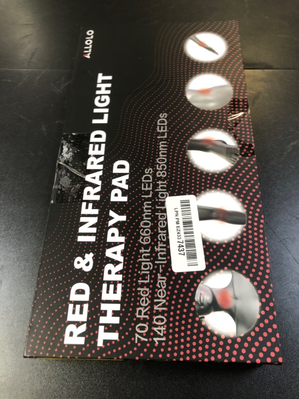 Photo 1 of ALLOLO Red Light Therapy for Body, 3-in-1 LED Bead with Timer Remote Control, 12.6"*6.3" 660nm&850nm Infrared Light Therapy for Body Pain Relief Wearable for Muscle Repair