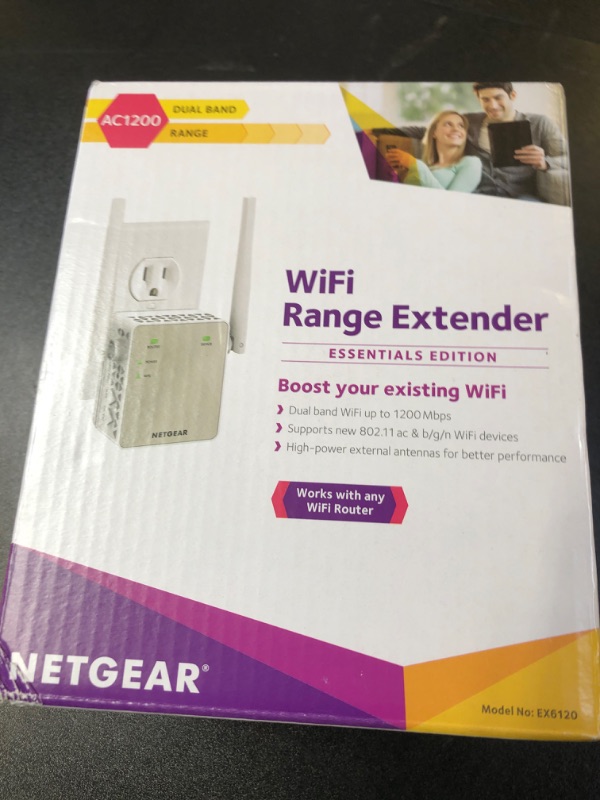 Photo 1 of NETGEAR WiFi Range Extender (EX6120) - Add up to 1,500 sq. ft., 25 Devices - AC1200 Dual Band Wireless Signal Booster & Repeater (Up to 1.2 Gbps Speed), Compact Wall Plug Design – Free Expert Help