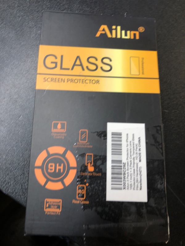 Photo 1 of Ailun 3 Pack Screen Protector for iPhone 15 [6.1 inch] + 3 Pack Camera Lens Protector with Installation Frame,Case Friendly Tempered Glass Film,[9H Hardness] - HD