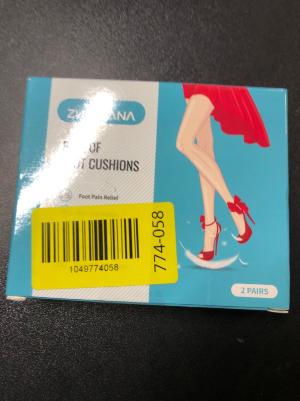 Photo 1 of ZUCNANA Ball of Foot Cushions (2 Pairs Gel Shoe Inserts), Heel Inserts for Women, Non Slip Heel Pads, Heel Cushions for Women Foot Pain Relief and Comfort, One Size Fits Any (Clear)
