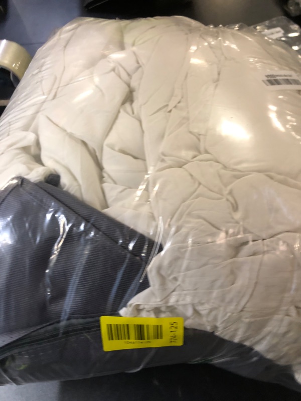 Photo 1 of Litanika Full Comforter Set Ivory, 3 Pieces Beige Ruffle Farmhouse Aesthetic Bedding Comforter Set, Lightweight Fluffy Microfiber Bed Set (79x90In Comforter, 2 Pillowcases)