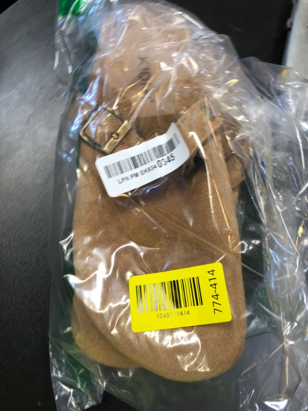 Photo 1 of KIDMI Women's Genuine Suede Clogs Cork Footbed Sandals Leather Mules Potato Shoes with Arch Support Brown 41 (Size 9-9.5)