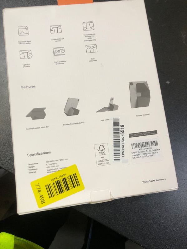 Photo 1 of MOFT Dynamic Folio Case for for iPad Air 11-inch M3 M2 2025 2024/10.9 Air 5th 4th Generation 2022 2020, iPad Pro 11 Inch 4th/3rd/2nd Gen, Silm Magnetic Stand Case with 20+ Viewing Angles, Jet Black